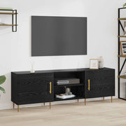 Mobile TV Rovere nero 150 x 30 x 50 cm Legno multistrato 879597
