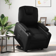 Poltrona Alzapersona Reclinabile Elettrica Nera in Similpelle 3204444
