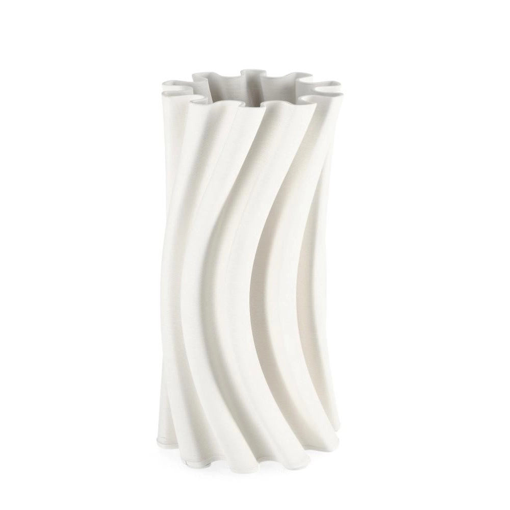 Vaso in ceramica Haylee bianco Ø16,5x31h
