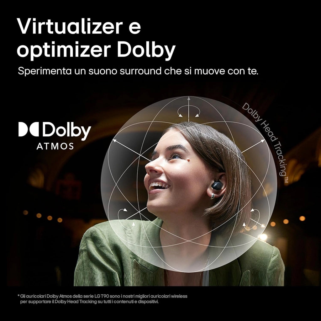 Electronics TONE Free T90S Auricolari Bluetooth In-Ear con Dolby Atmos, tecnologia MERIDIAN, cancellazione attiva del rumore (ANC) e igienizzazione UVnano+, Nero, TONE-T90S.AEUSLBK