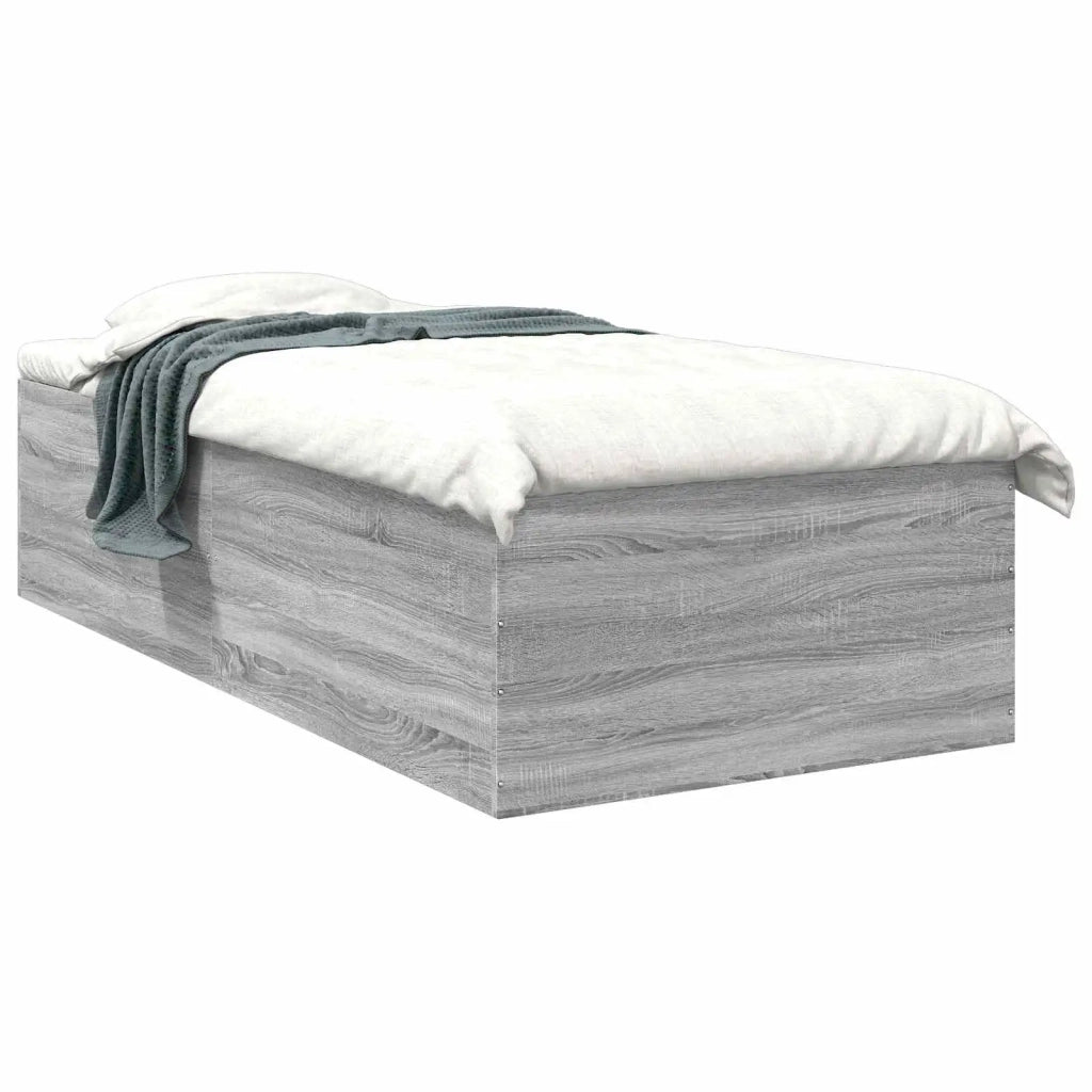Struttura letto a pavimento Sonoma grigio 80 x 200 cm 3429537