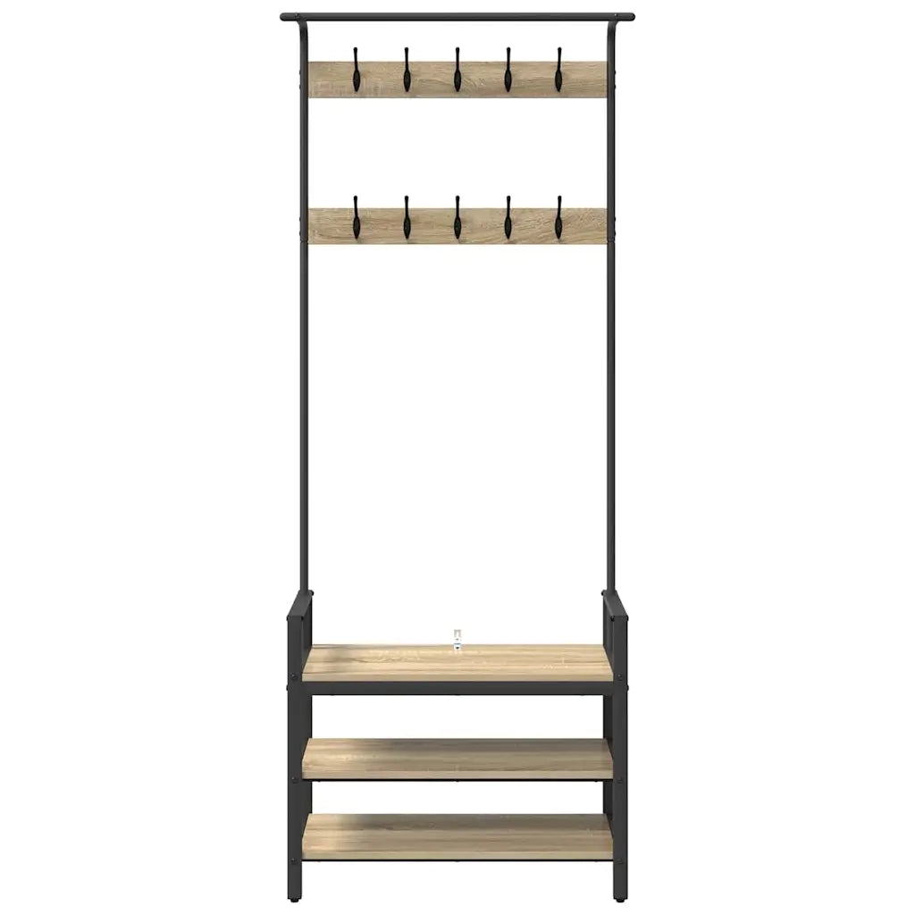 Appendiabiti Rovere Sonoma 75 x 34 x 184 cm Legno multistrato 879954