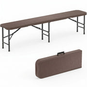 Panca Pieghevole Esterno Salvaspazio da Giardino Coco Panchina Birreria da Campeggio 183 cm Panche Portatili per Tavolo