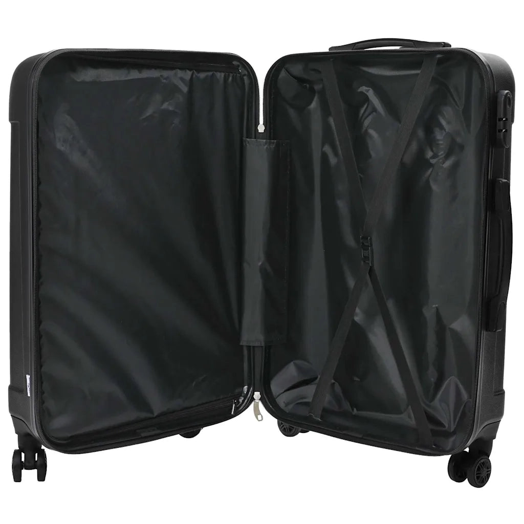 Valigia con blocco 3 pz Nero 50 x 31 x 78 cm Plastica ABS CFW5730548
