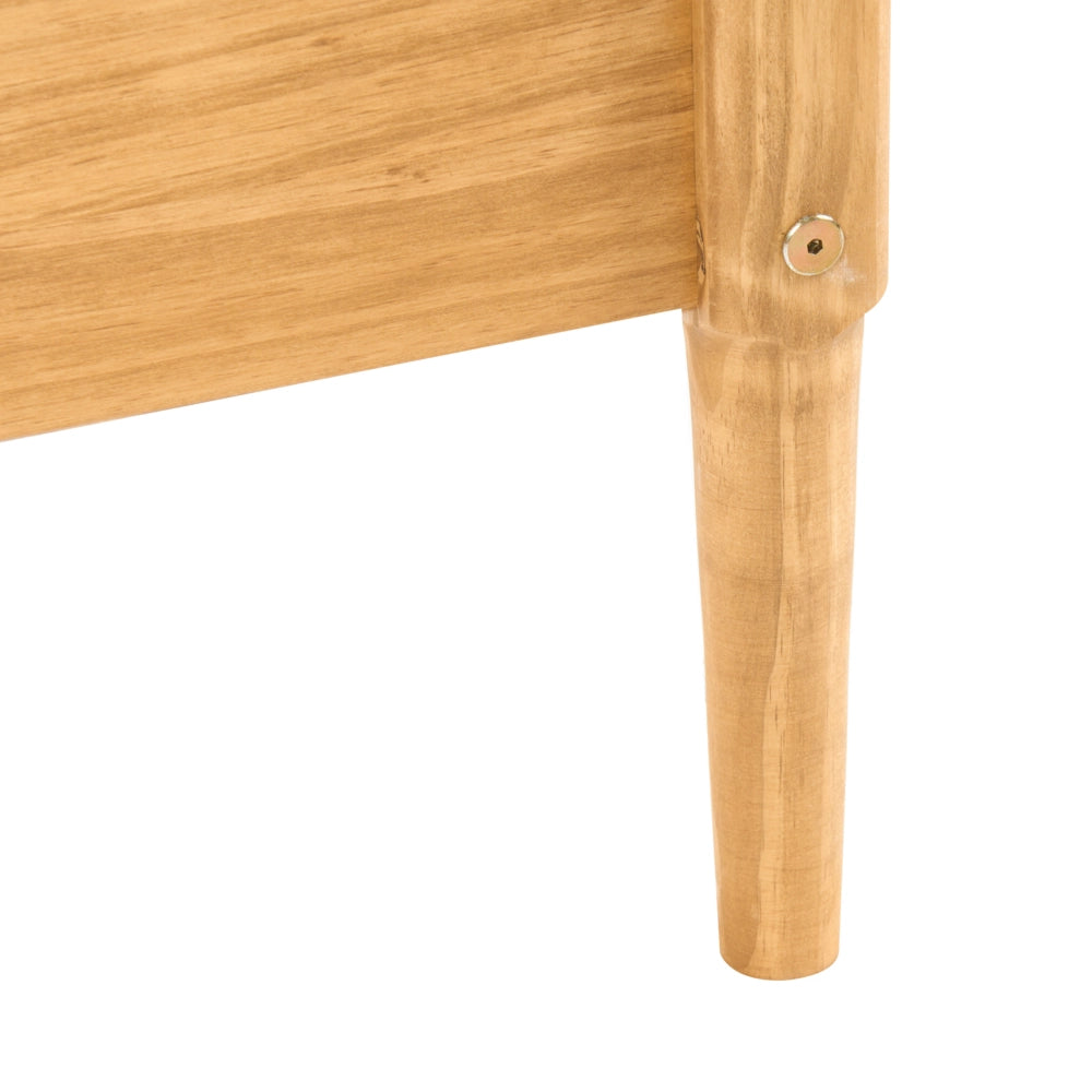 Letto matrimoniale in legno con rete a doghe in pino, senza testiera 160 x 200 cm marrone chiaro stile scandinavo naturale