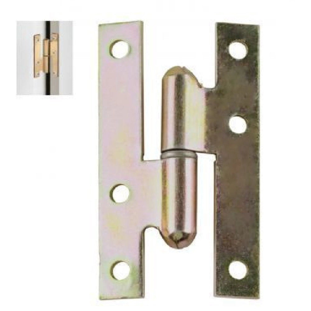 Trade Shop - Coppia Di Cerniere Cerniera A H Cardine Per Porta Finestra 95x55x2mm Viti 91157 -