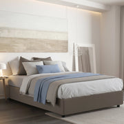 Letto Matrimoniale Aluin, Letto Matrimoniale Materasso Incluso Made in Italy, Grigio