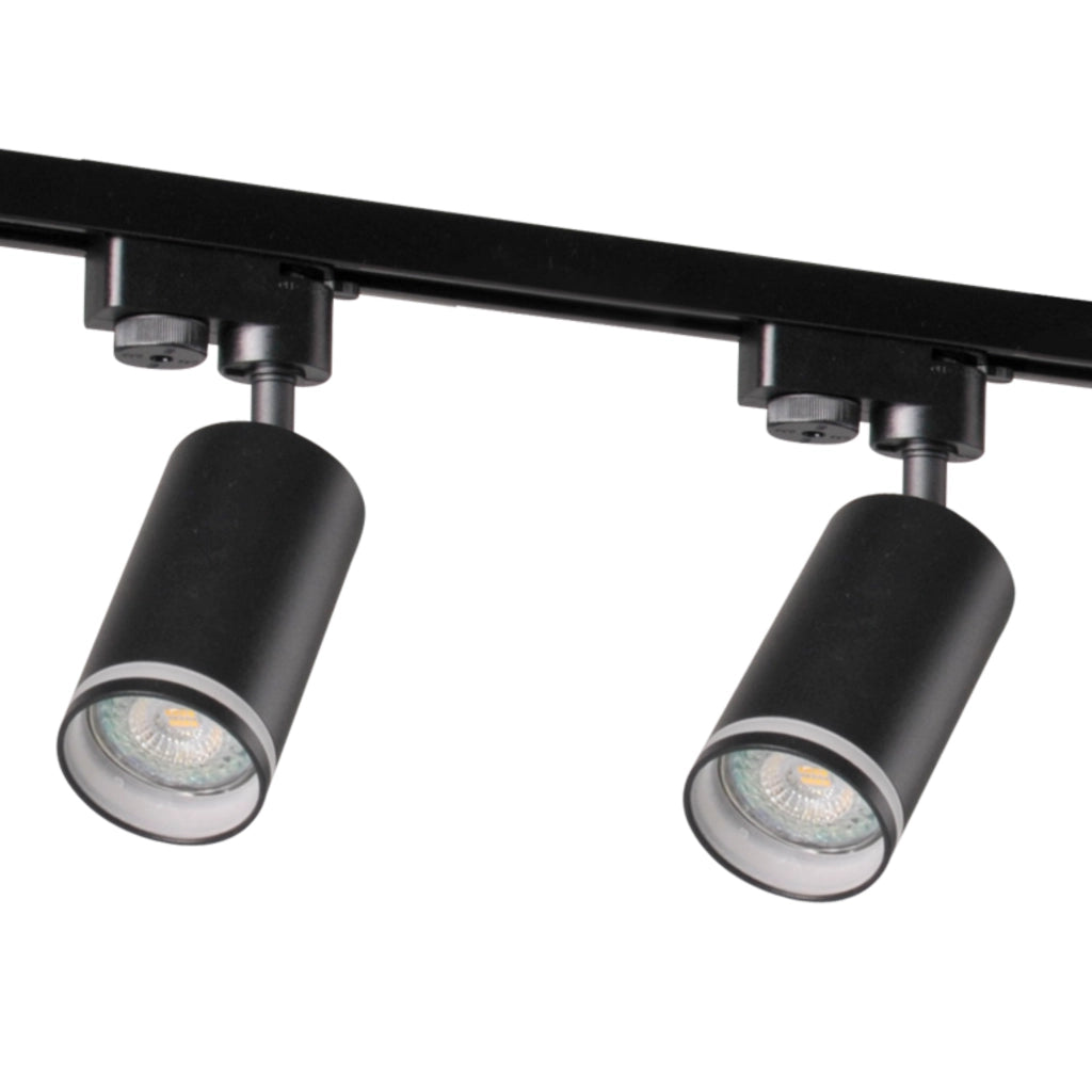 Kit binario nero 1m 3 faretti GU10 orientabili Polux PARIS