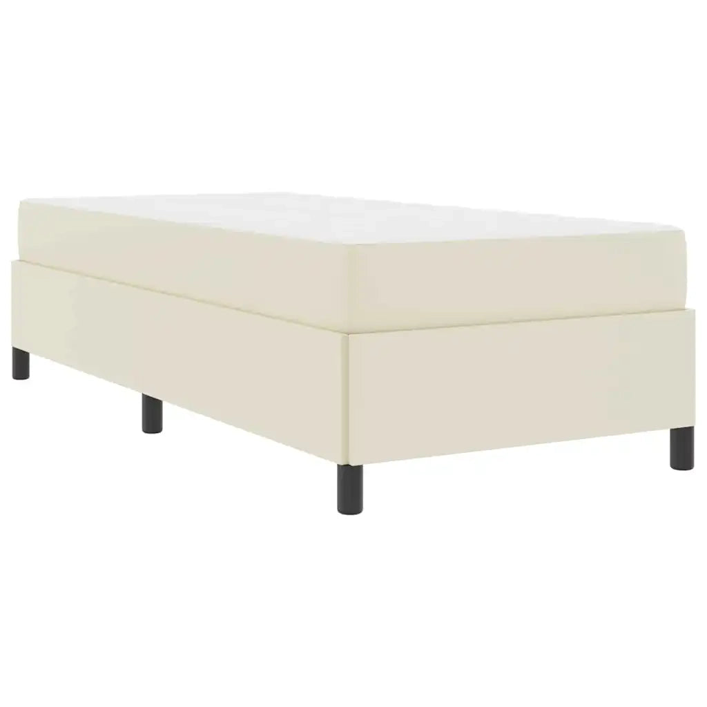 Struttura del letto con materasso Crema 80 x 200 cm Tessuto