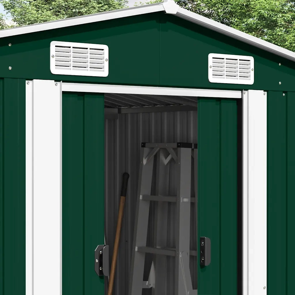 Capanno da Giardino 257x580x181 cm in Metallo Verde cod mxl 65878