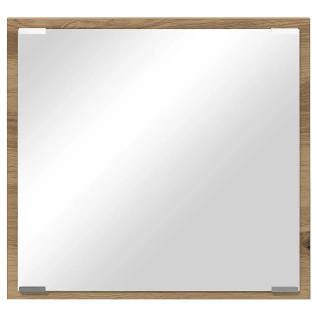 Specchio da bagno LED Rovere artigianale 40 x 37 x 8.5 cm 875412