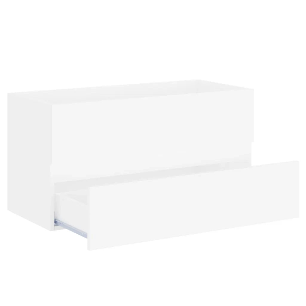 Mobile con Lavabo Integrato Bianco in Legno Multistrato 3071648