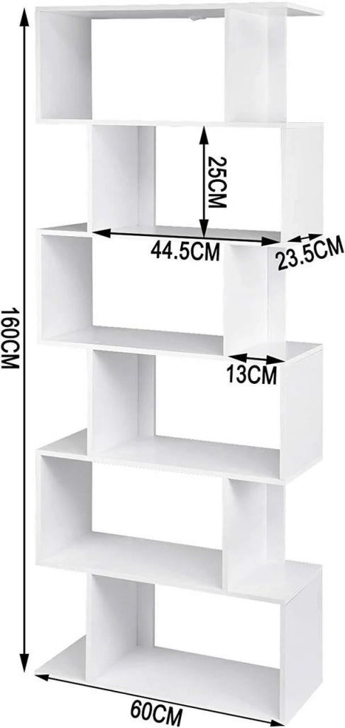 Libreria a 6 scomparti modello bianco 19_0000209