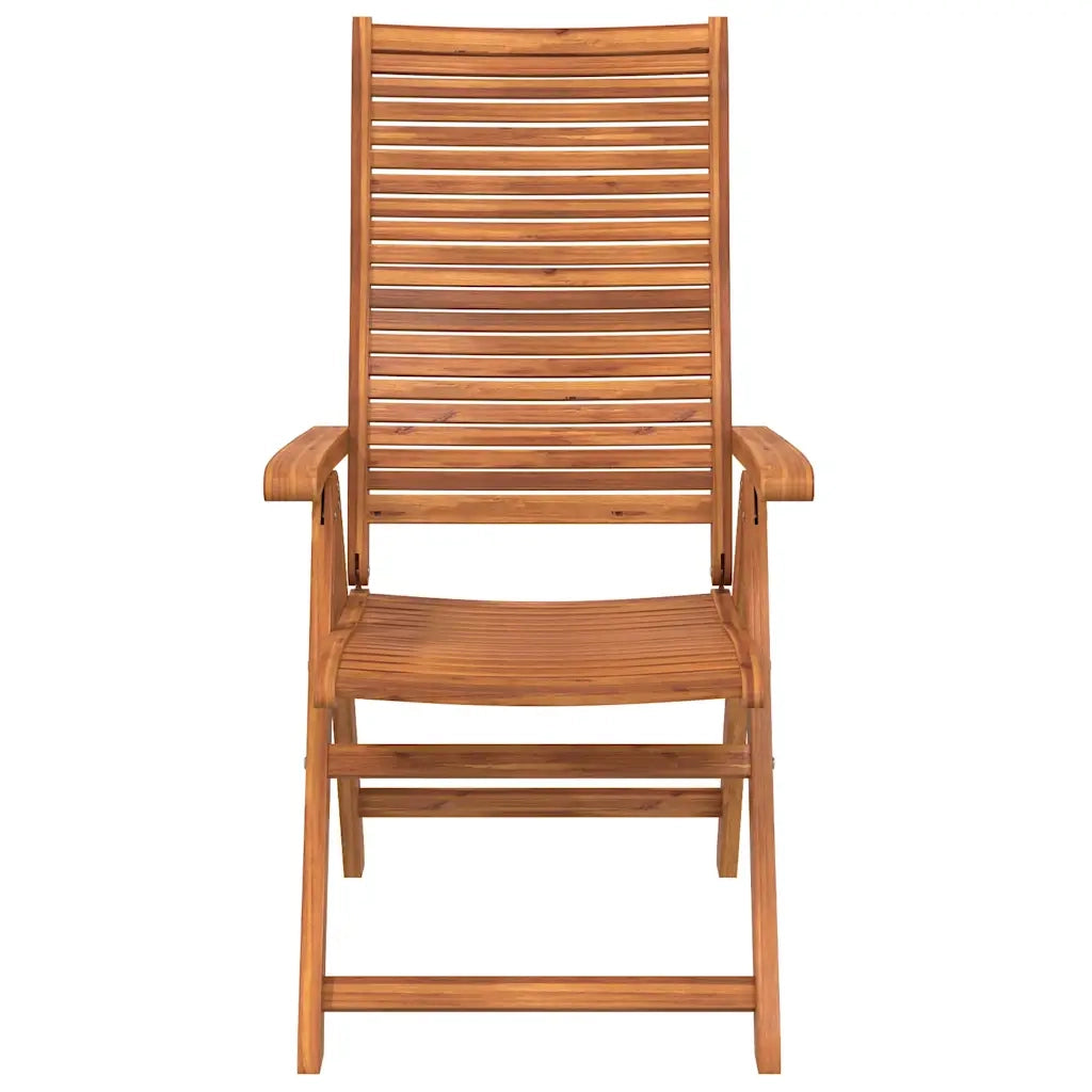 Sedie Giardino Pieghevoli Reclinabili 2pz Legno Massello Acacia