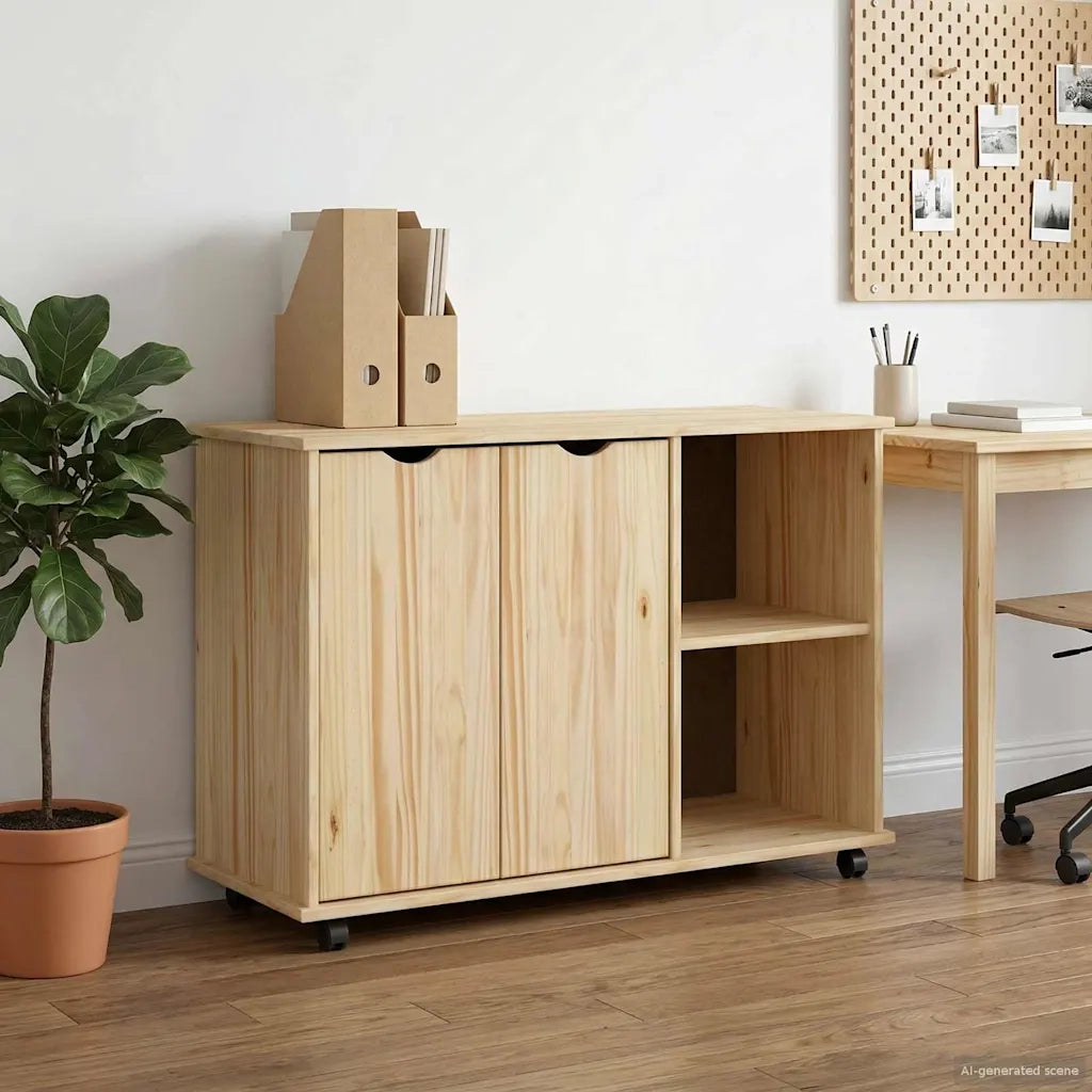 Mobile con Ruote con ruota Marrone 100 x 39 x 65,5 cm 42032399