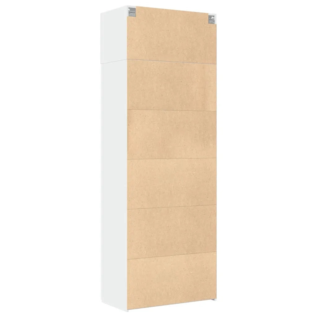 vidaXL Mobile Portaoggetti Bianco 80x42,5x225 cm in Truciolato