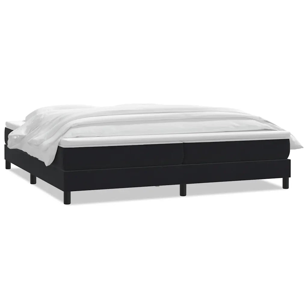 Giroletto a Molle con Materasso Nero 200x220 cm in Velluto 3315989