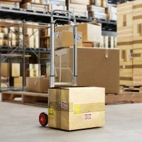 Carrello a Mano Pieghevole in Alluminio, Portata 90 kg con Ruote, Manico Telescopico Regolabile 40x41x108 cm Argento e Nero