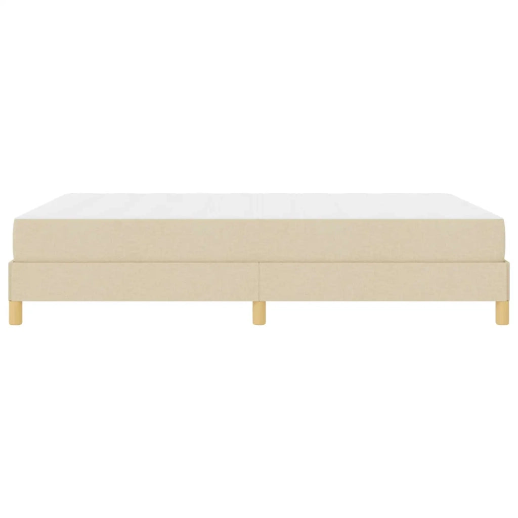 Letto a molle con materasso Crema 140 x 200 cm Tessuto 3398575