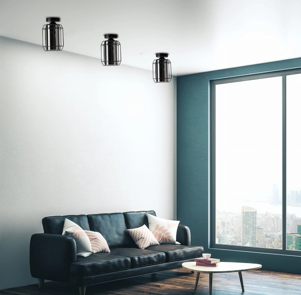Plafoniera Candellux Jonera nera metallo E27 40W 23cm