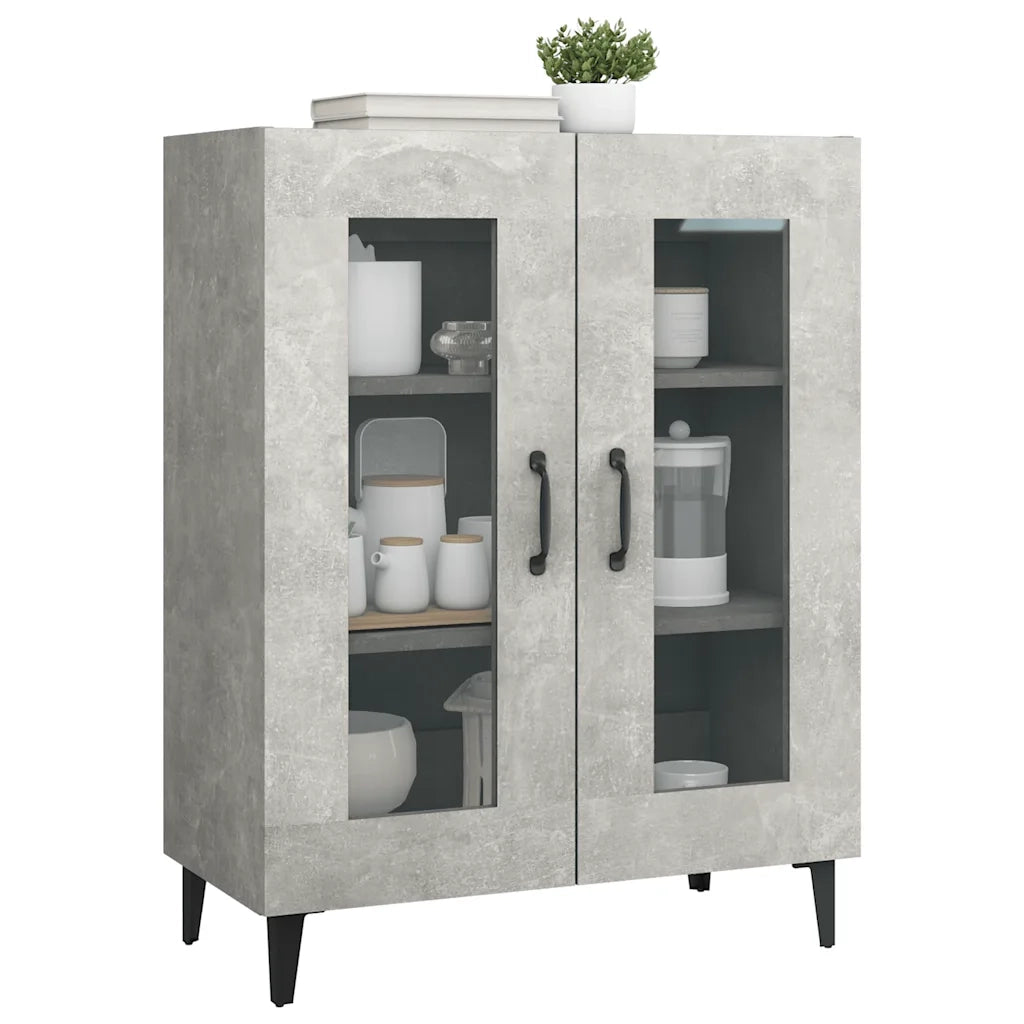Credenza Grigio Cemento 69,5x34x90 cm in Legno Multistrato cod mxl 5764