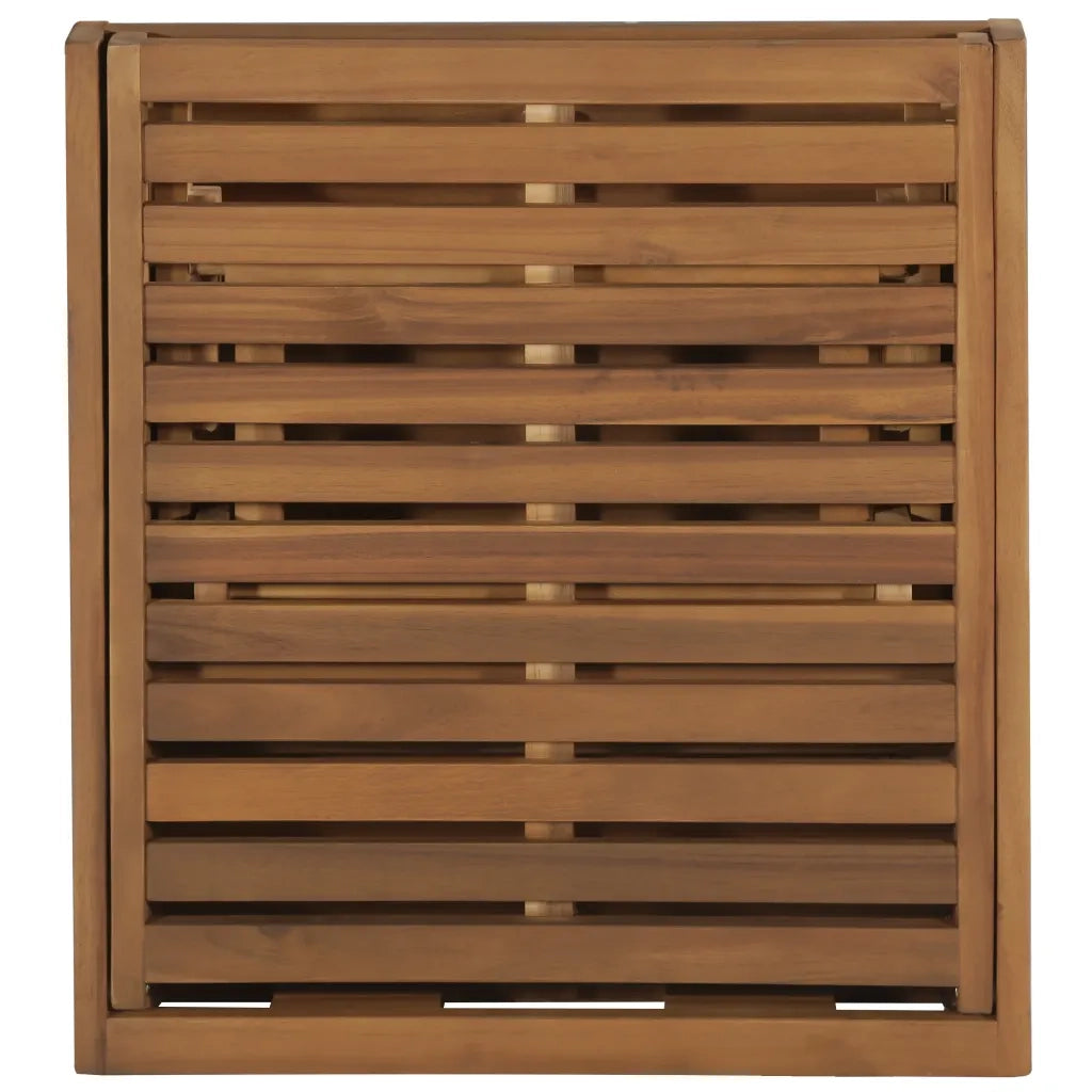 Lettino Prendisole Pieghevole in Legno Massello di Acacia 44253