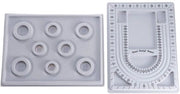 Strumento per creare gioielli - 2 pezzi - Materiali PE/suède - Dimensioni 32x24/35x26 cm - Utilizzo professionale - Kit per creare perle