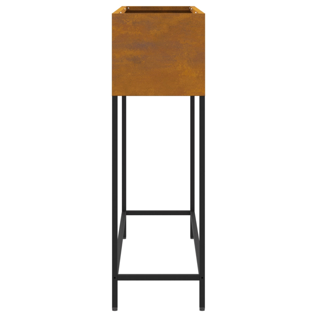 Fioriera da Giardino Rialzata 100x26x82 cm Acciaio Resistente