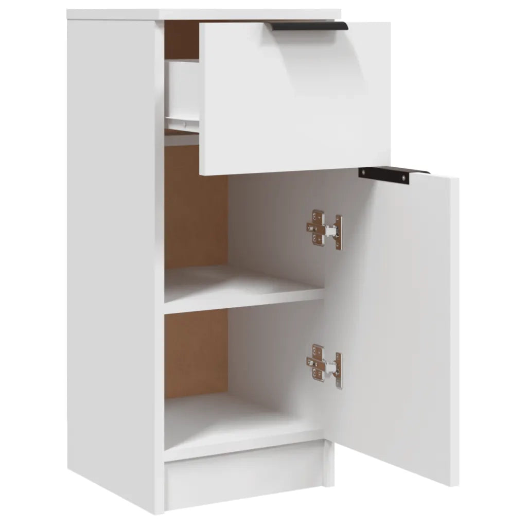Credenze 2 pz Bianche 30x30x70 cm in Legno Multistrato 811116