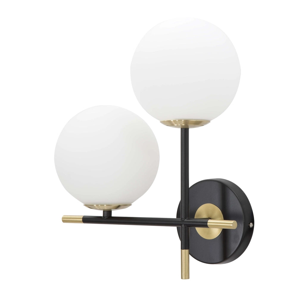 Valpar, Lampada da Parete Necessarie 2 Lampadine, Nero