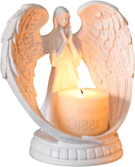 Allestimento Plus per candele - ornamenti per candele - bianco - adatto per tavolate di Natale, compleanni, ricorrenze e Madrelingua