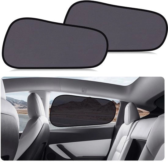 Kit di zonsera per auto - Protezione UV - Parasole per bambini - Autoriseratura autoadesiva - Verdusterizzazione vetrata posteriore - Set a 2 pezzi