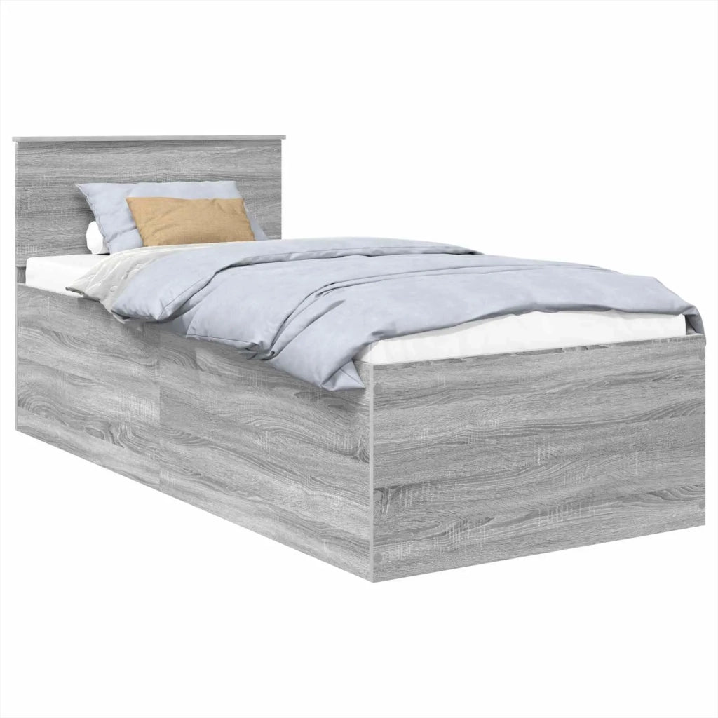 Struttura del letto Grigio Sonoma 75 x 190 cm Legno multistrato