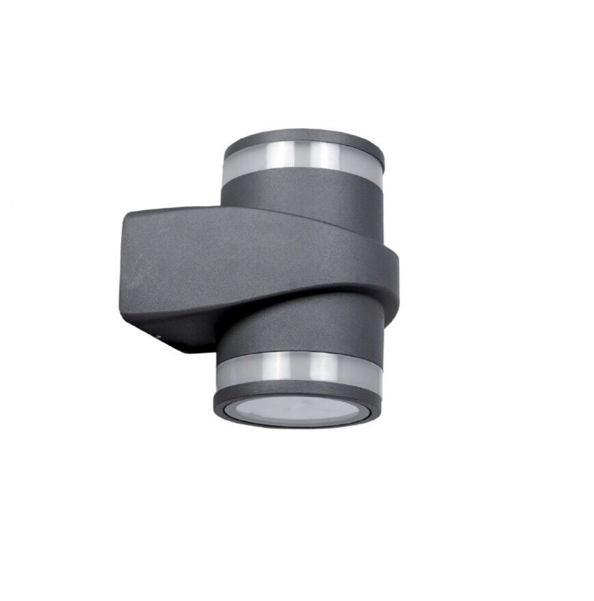 APPLIQUE LAMPADA DA PARETE A LED DA ESTERNO IP65 GRIGIA CON LUCE NATURALE 4000K