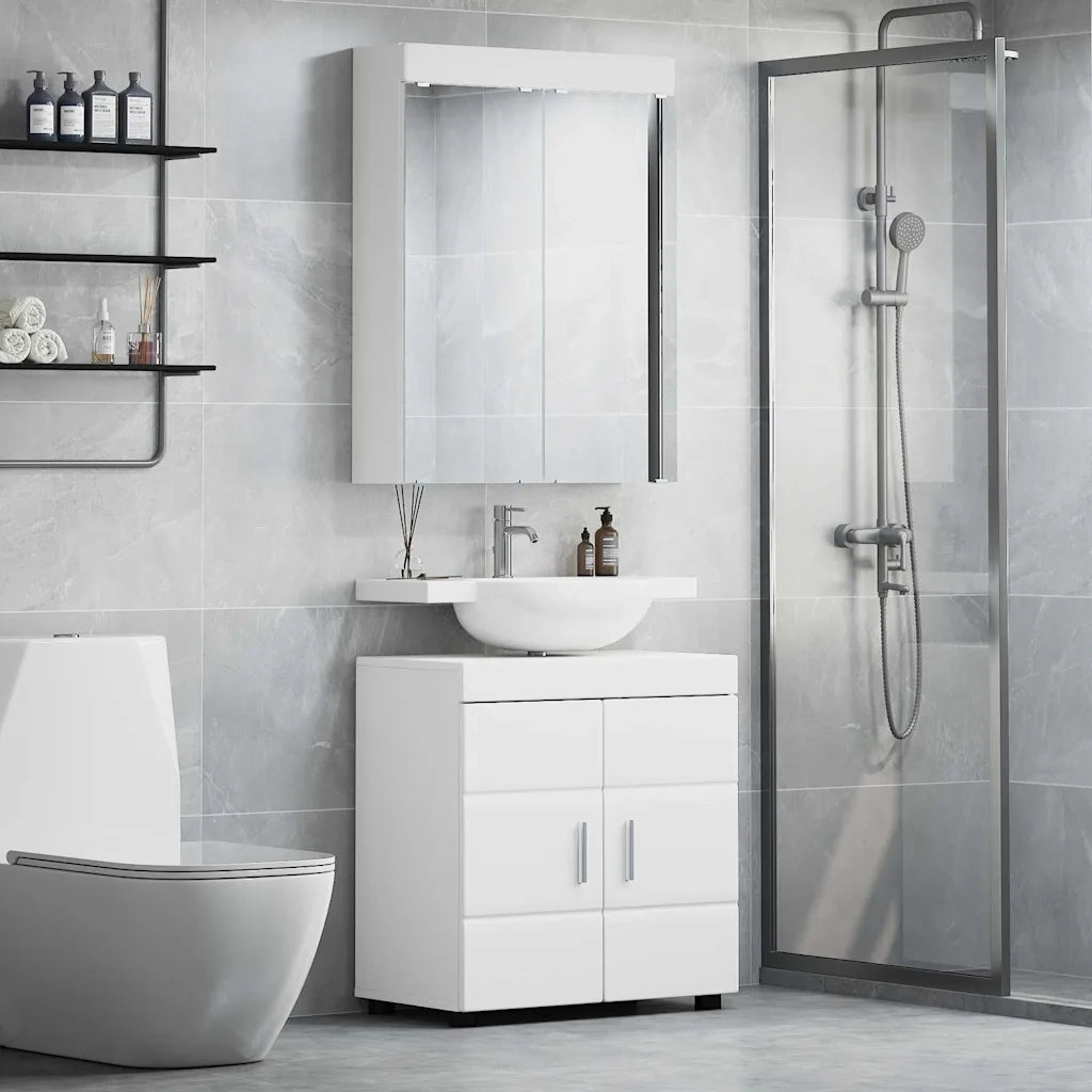 Set di mobili per il bagno TULUM 2 pcs Bianco 60 x 34 x 63 cm