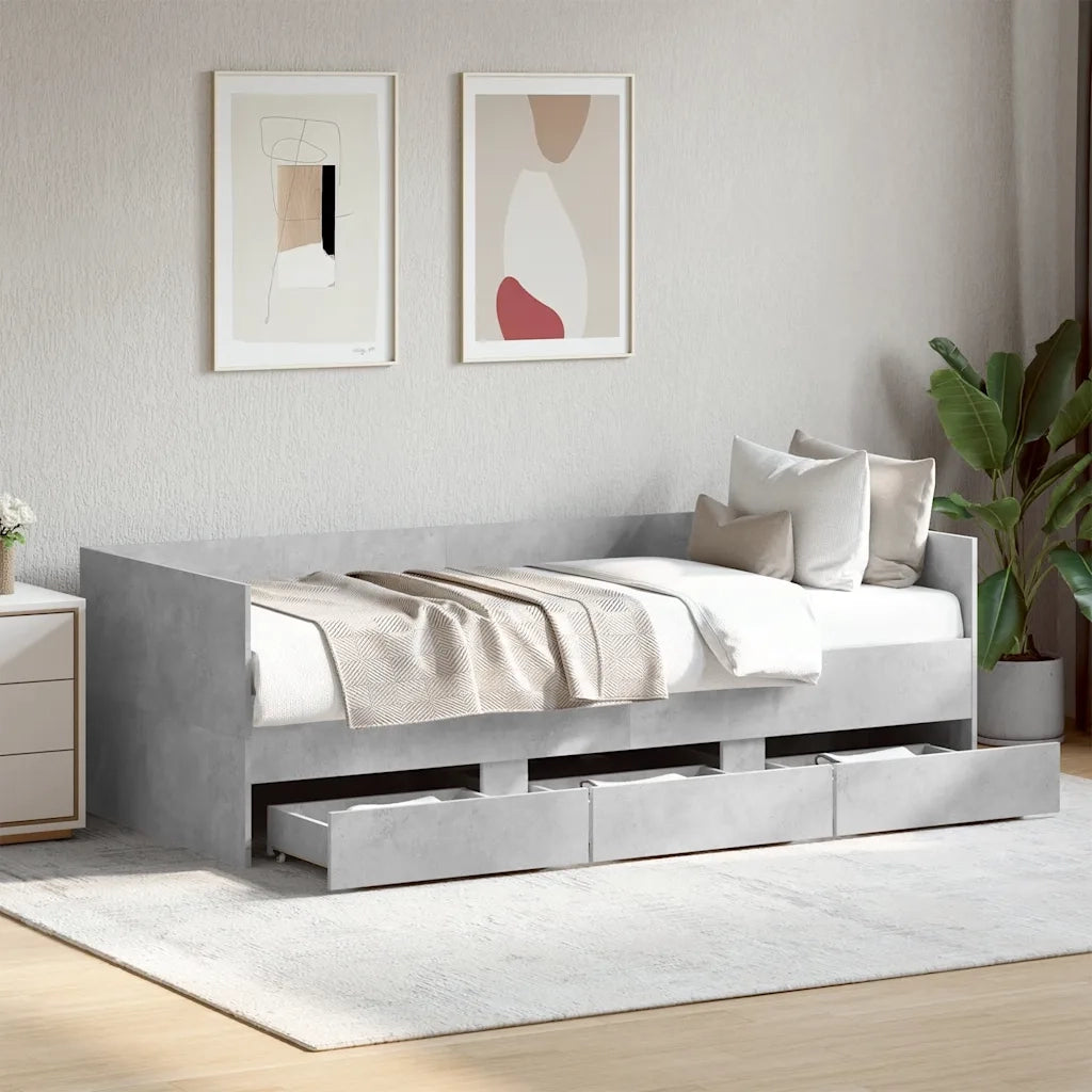 Divano Letto con Cassetti senza Materasso-Sofa Letto-Daybed 90x200 cm 698246