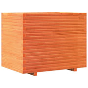 Fioriera | Cassetta per fiori | Vaso Giardino Marrone Cera 90x60x72,5cm Legno Massello Pino