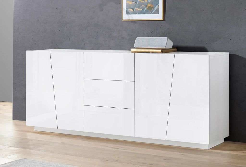 Mobile VEGA L 220 x H 86 x P 43 cm bianco lucido
