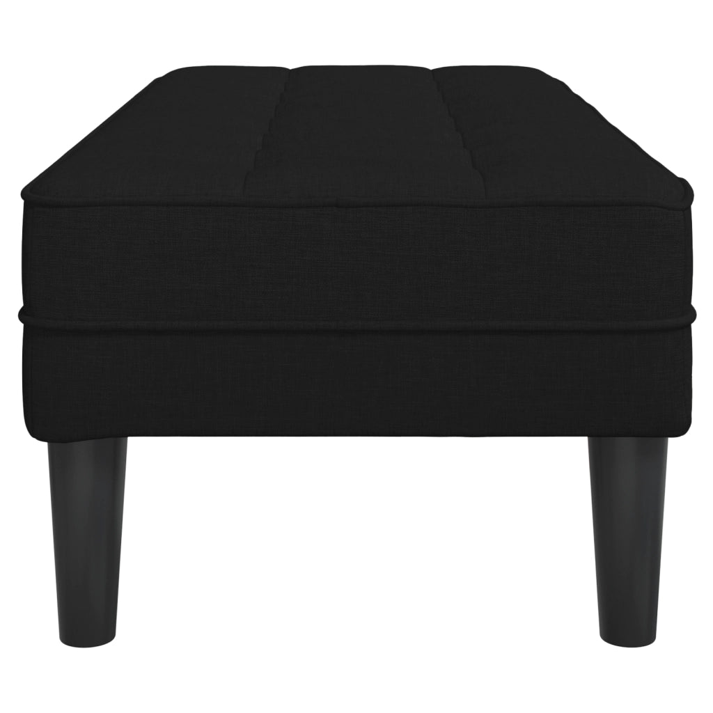 panca  nera 113x57x39 cm in tessuto