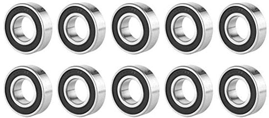 6205-2RS2 Lager 10 Stck Alta Velocità Sigillazione Doppia Profonda Scanalatura Cuscinetto a Rulli