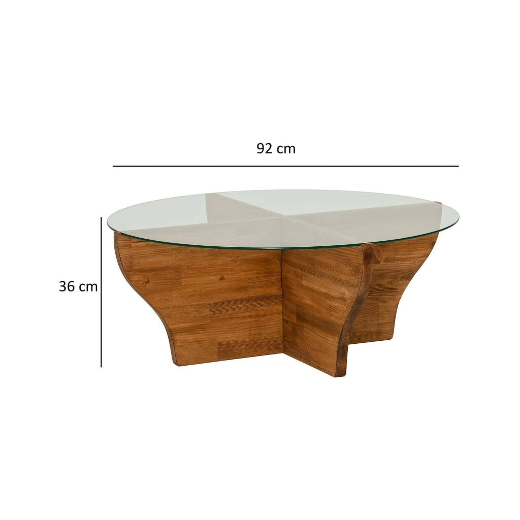 Califfi, Tavolino da Salotto Portariviste, 92x92x36h cm Marrone Quercia