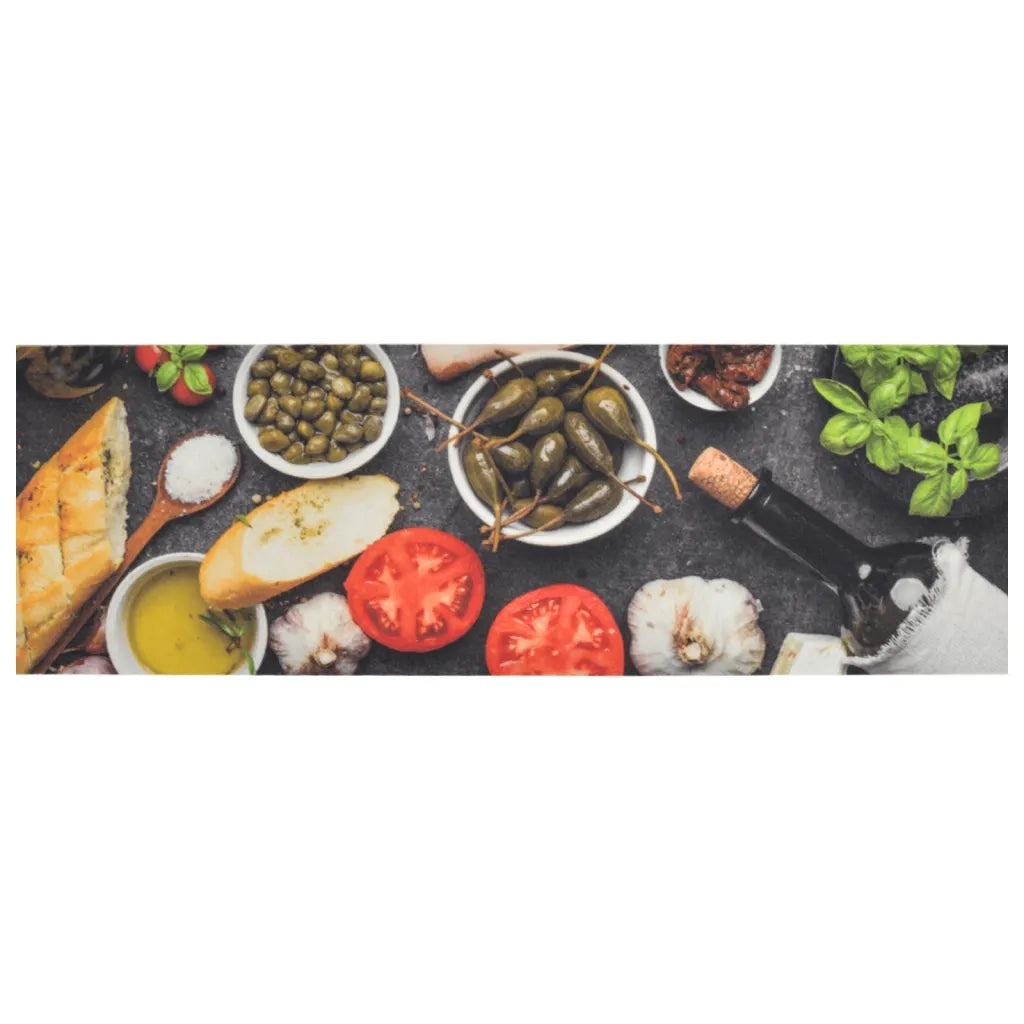 Tappeto da Cucina Lavabile-Tappetino da Cucina Vino e Cena 60x180 cm Velluto