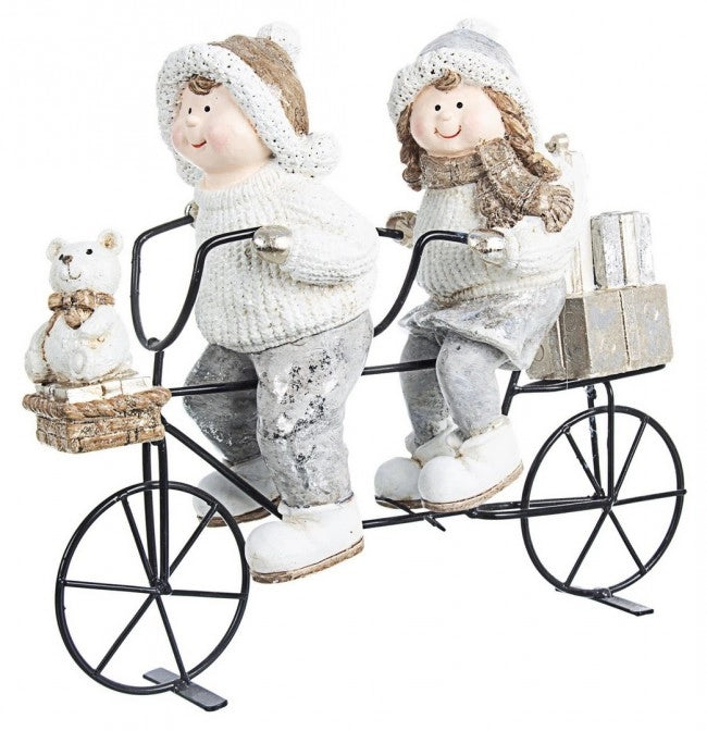 Decorazione bambini biker oro