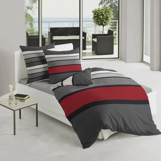 Asciugamano 4757, Satin Mako, Prodotto in Germania, Rosso 63, 135 x 200 cm + 80 x 80 cm