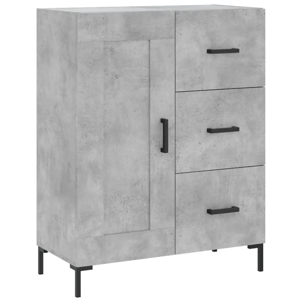 Credenza-Buffet-Armadio da cucina Grigio Cemento 69,5x34x180 cm in Legno Multistrato 894478
