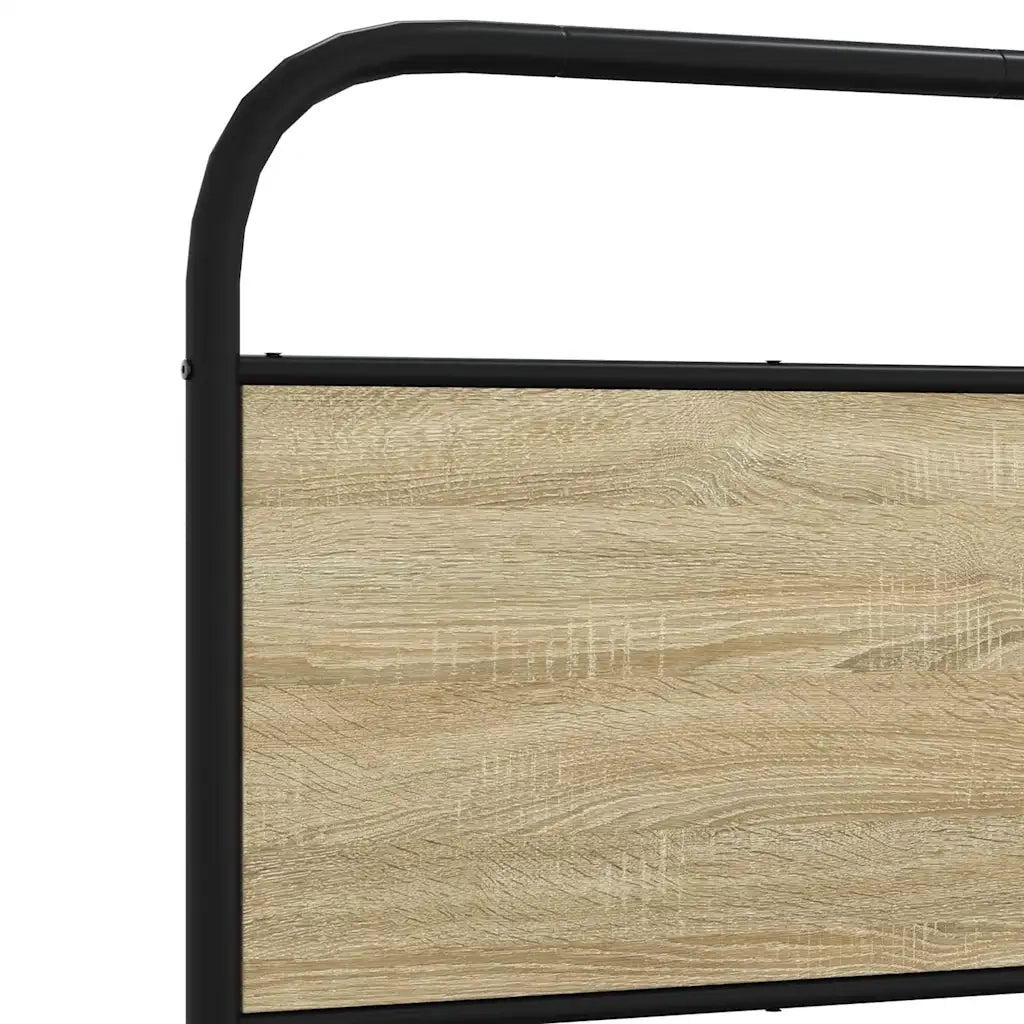 Testiera-Testata-Testiera Decorativa Rovere Sonoma 75 cm in Acciaio e Legno Multistrato