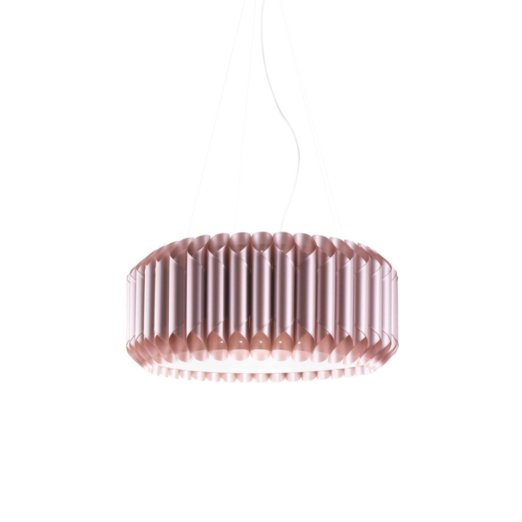 Sospensione Moderna Louise Polilux ® Pink Metal E Metallo Cromo 1 Luce E27 D60Cm