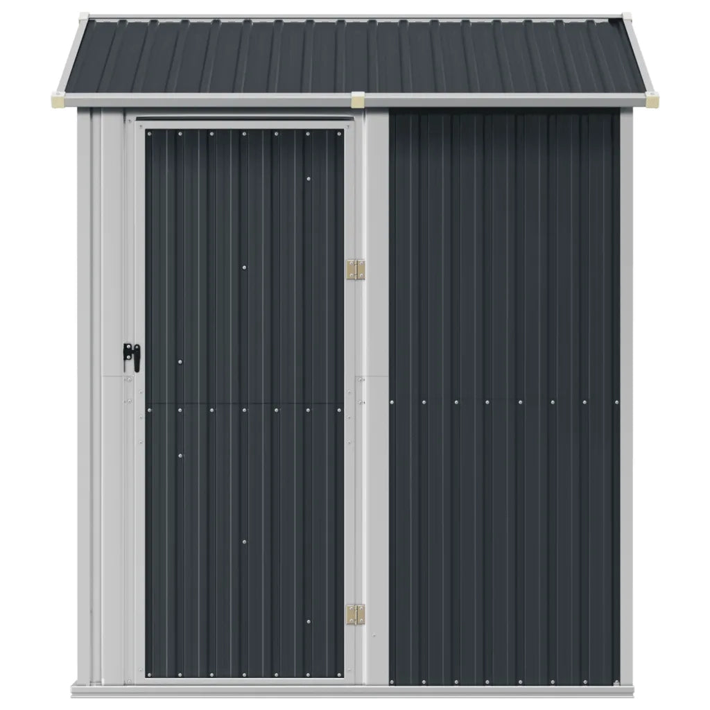 Casetta da giardino antracite 192x152,5x237 cm in acciaio zincato 364531