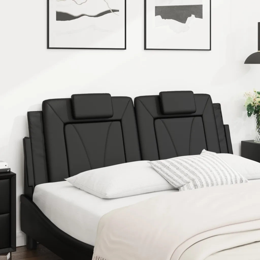 Cuscino Testiera Viana Nero 140 cm in Similpelle CFW8120327