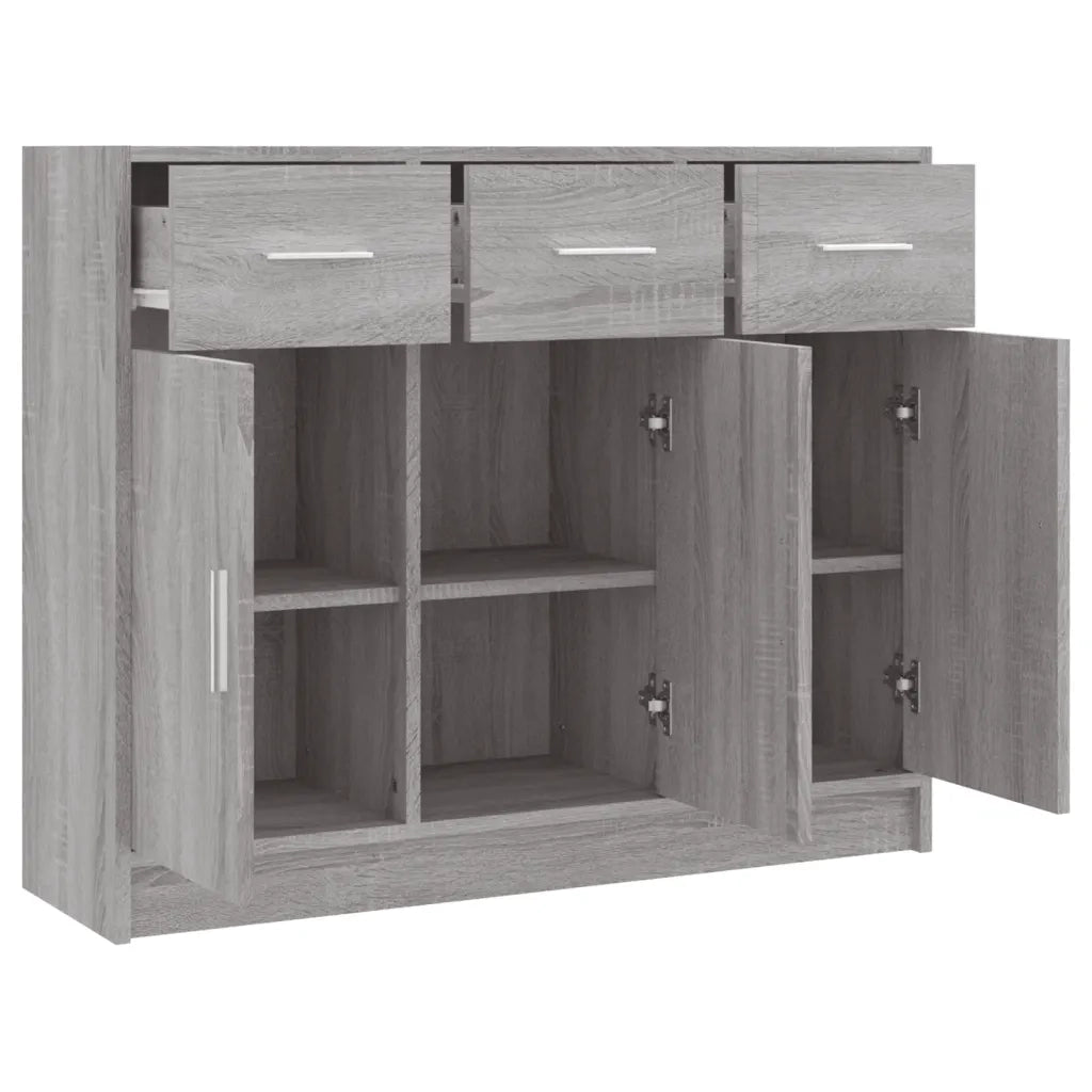 Credenza-Buffet-Armadio da cucina Grigio Sonoma 91x28x75 cm in Legno Multistrato